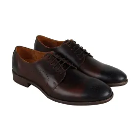 Men's Brown Leather Oxfords by Robert Wayne Utah Derby RWF1192M