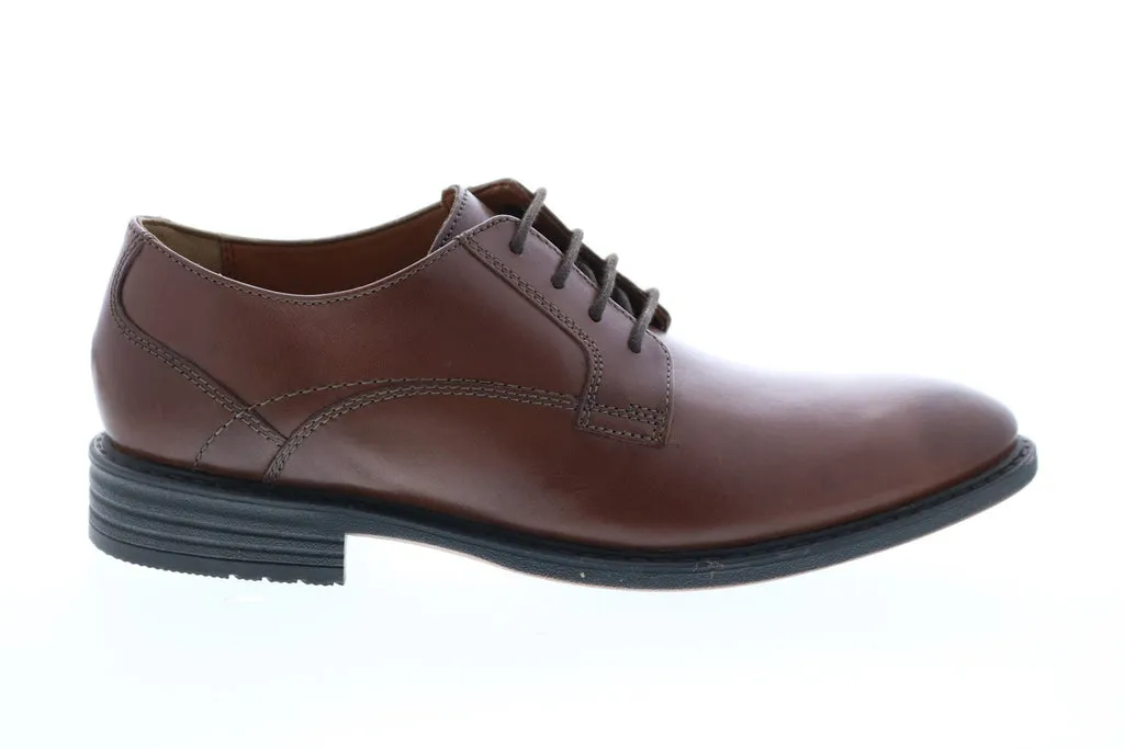 Men's Brown Leather Plain Toe Oxfords by Bostonian