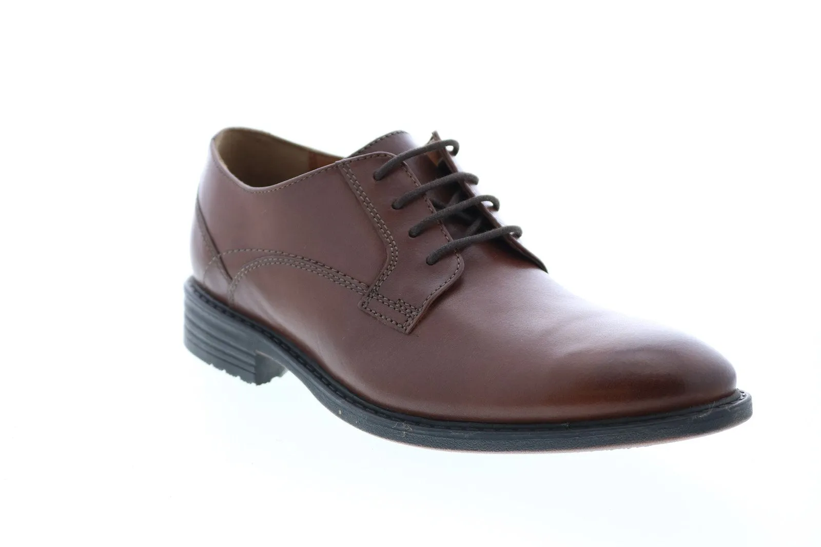 Men's Brown Leather Plain Toe Oxfords by Bostonian