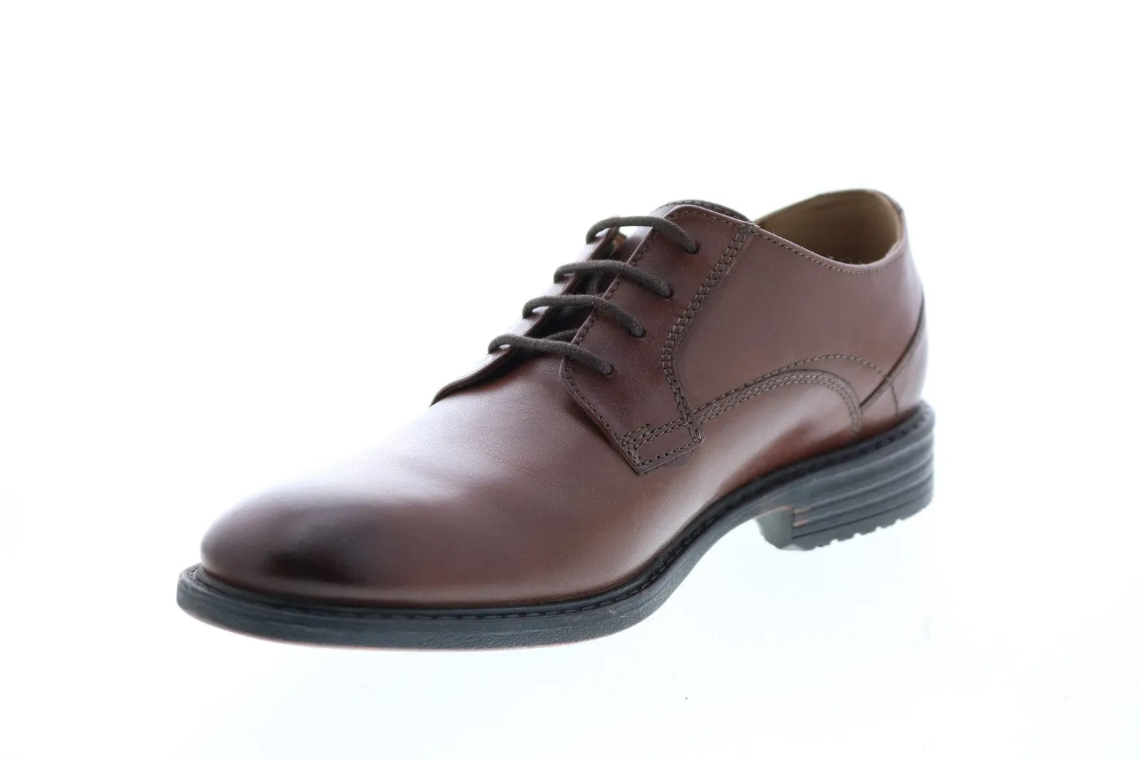 Men's Brown Leather Plain Toe Oxfords by Bostonian