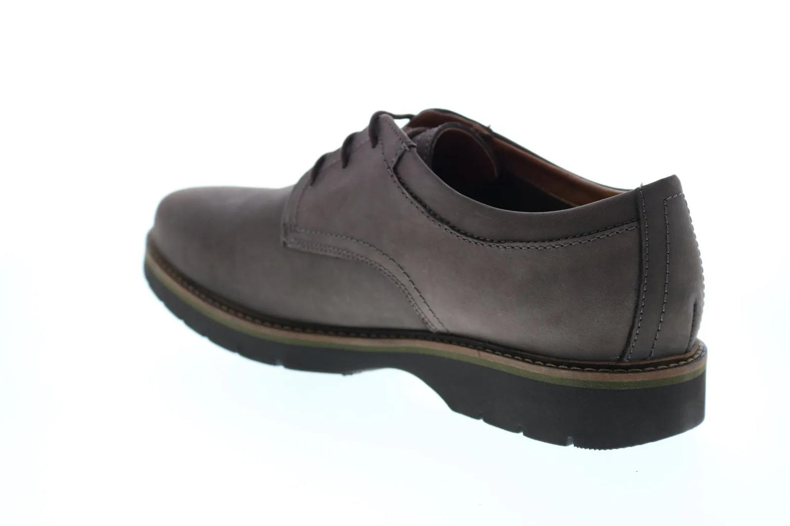 Men's Brown Nubuck Plain Toe Oxfords by Clarks