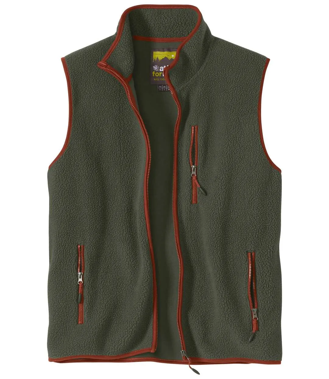 Men's Khaki Sherpa Gilet