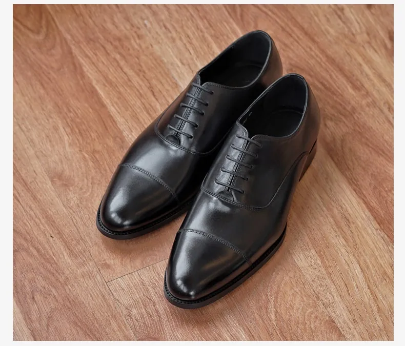 Men's Luxury Black Leather Oxfords