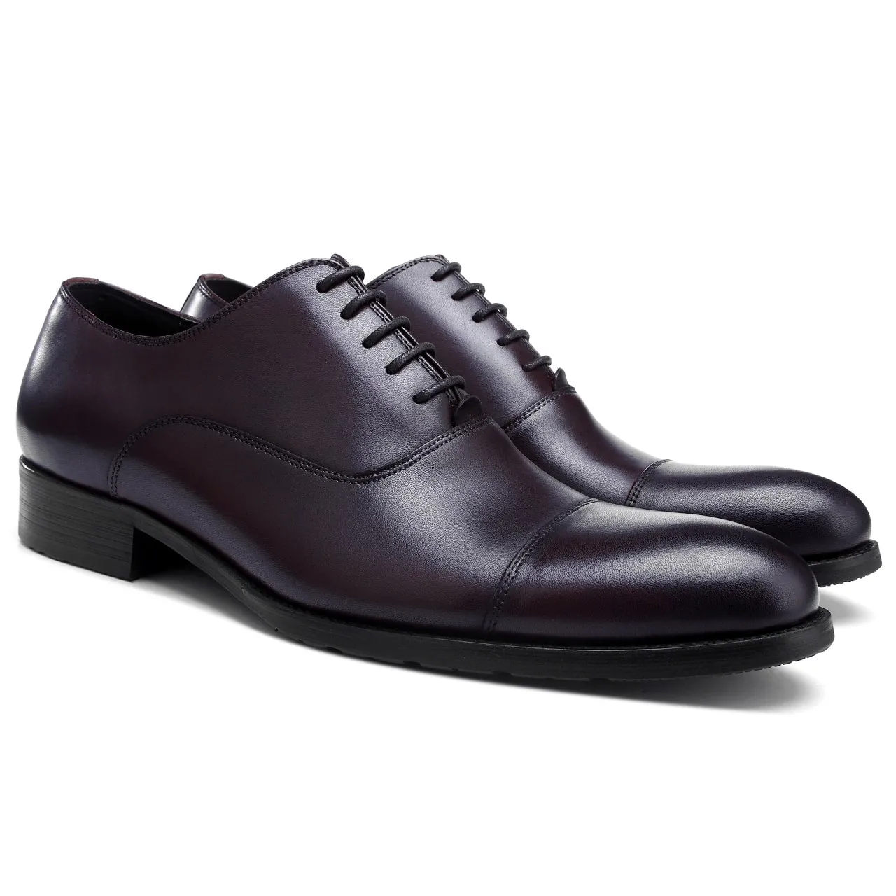 Men's Luxury Black Leather Oxfords