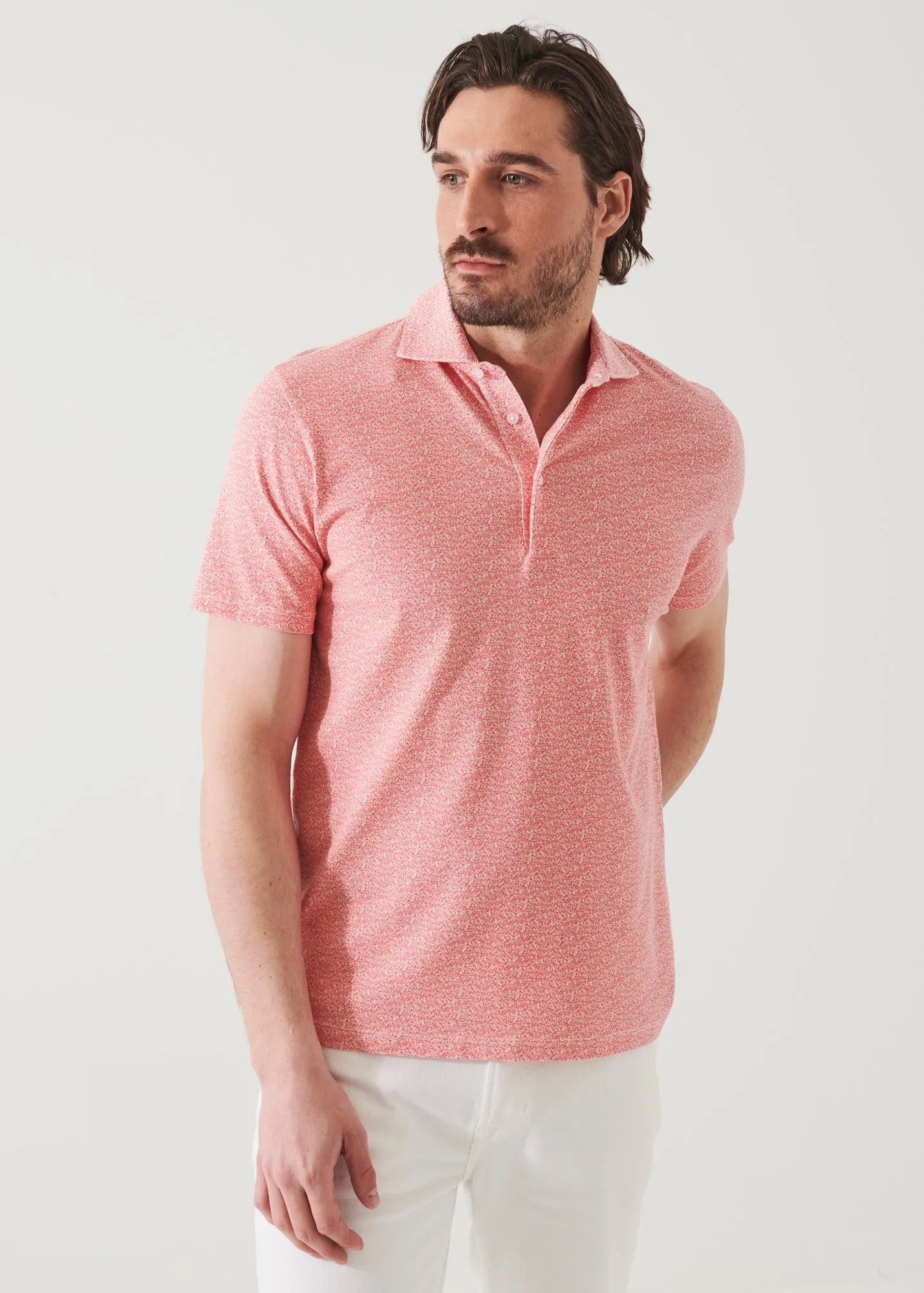 PIMA COTTON STRETCH PRINTED POLO