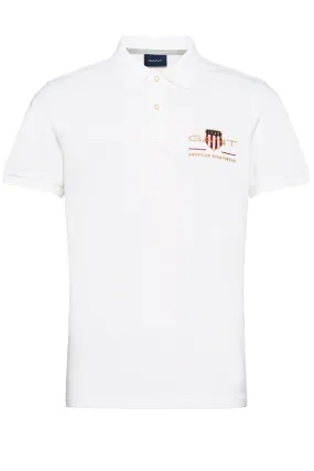 GANT Gold Shield Piqué Polo - White