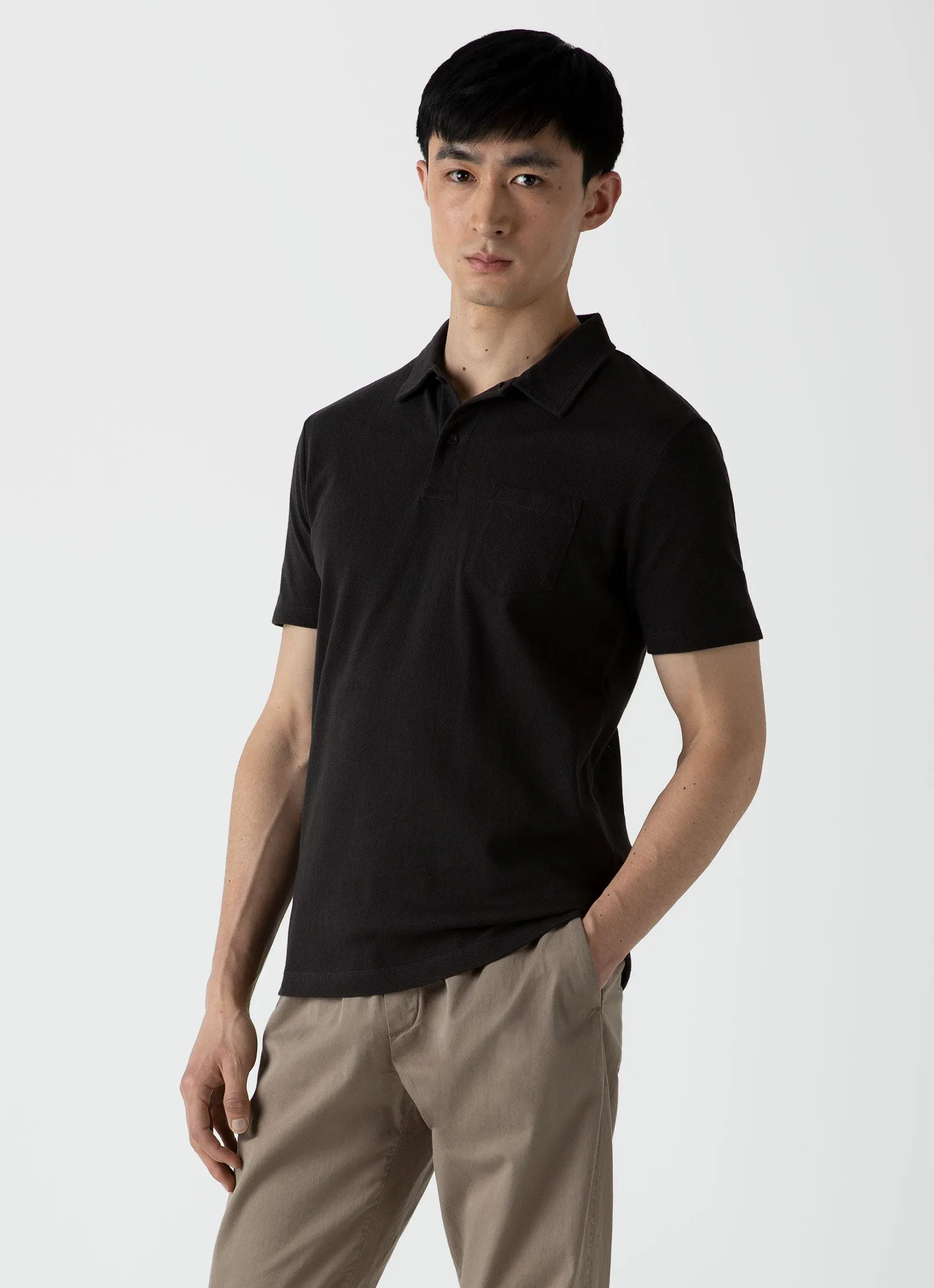 Men's Riviera coffee polo shirt