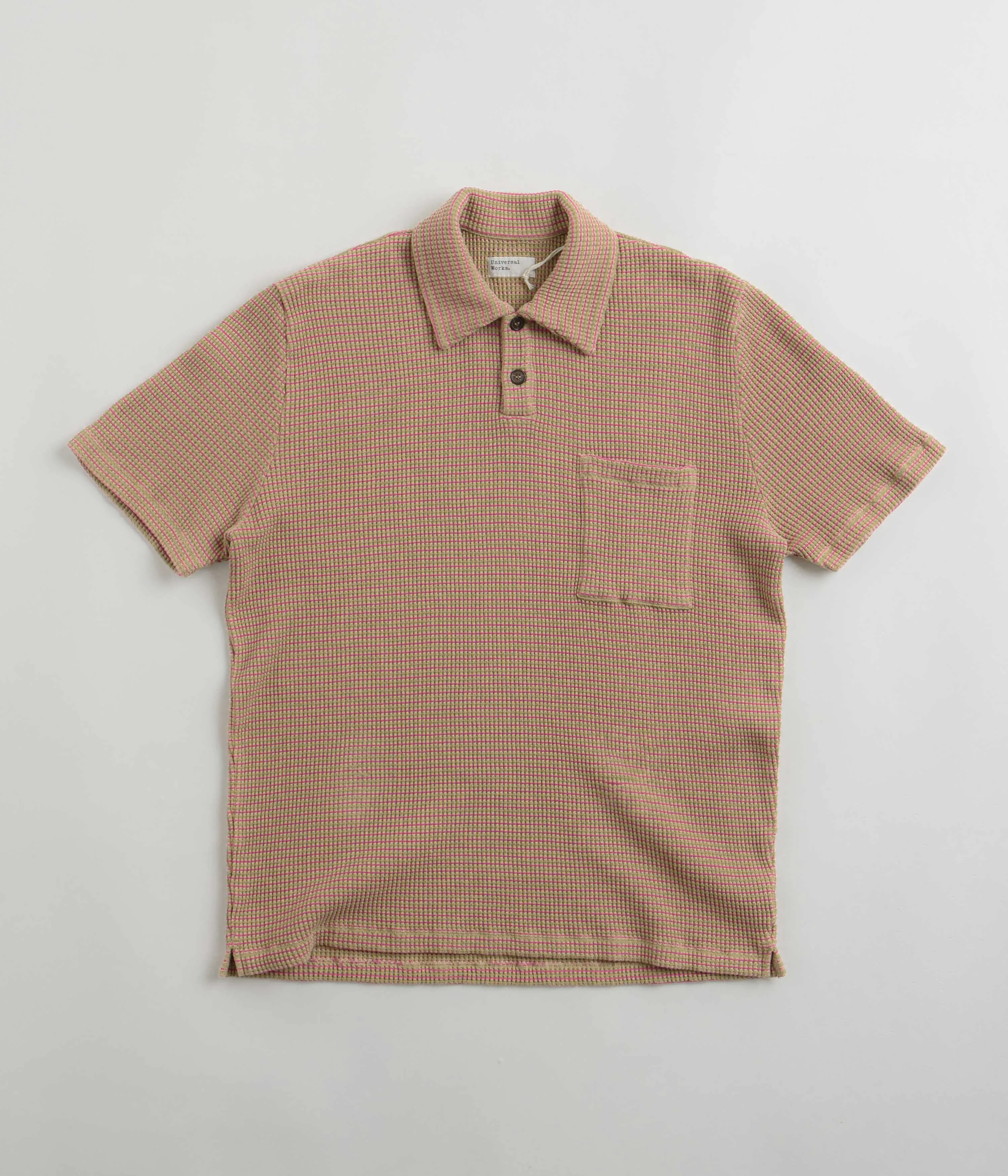 Universal Works Newlyn Short Sleeve Polo Summer Oak