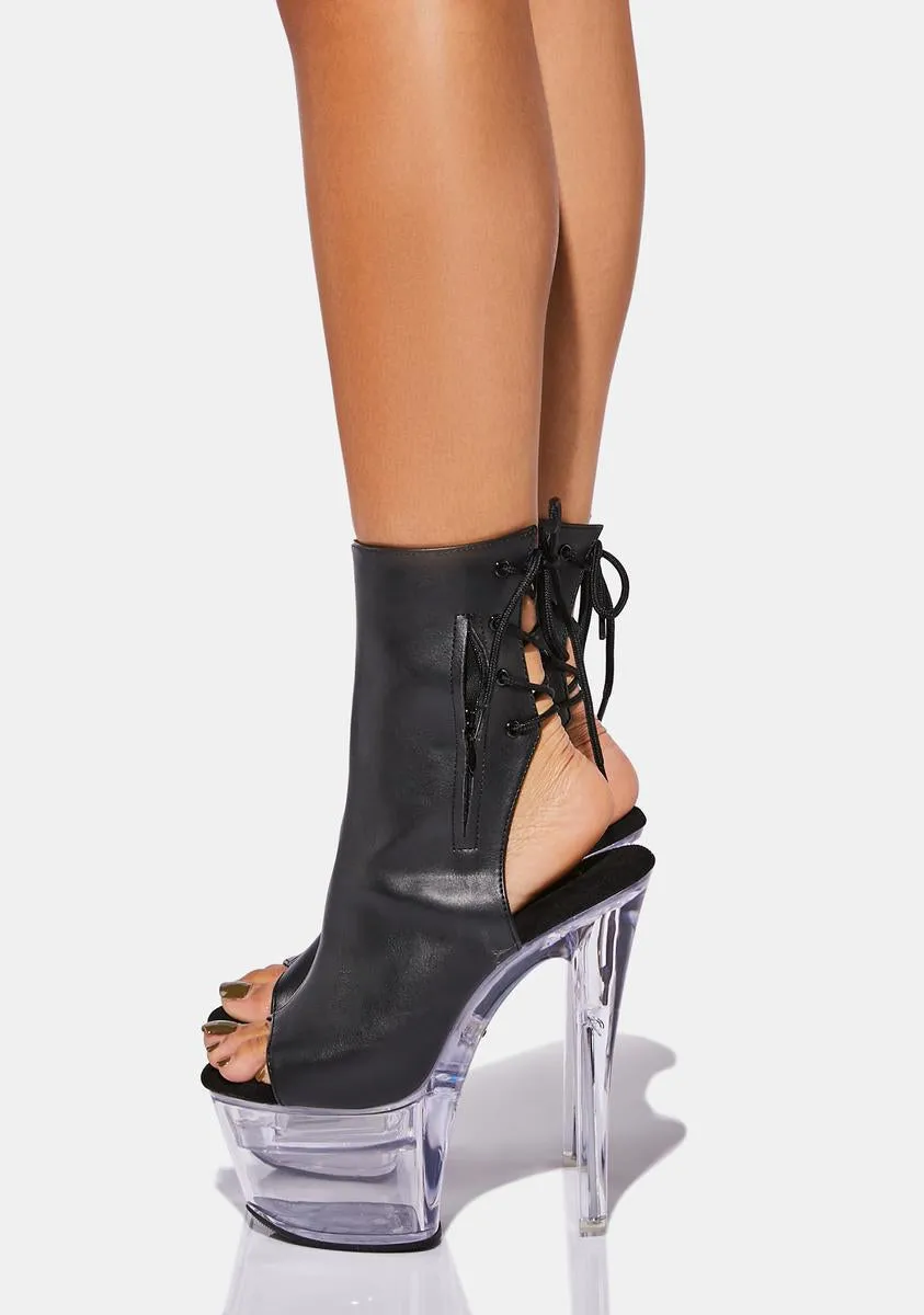 Midnight Risk It All Light Up Platform Heels-