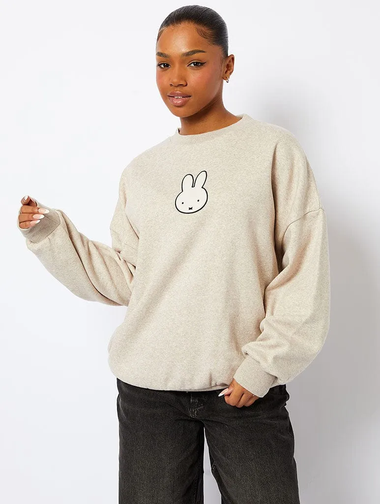 Miffy x Skinnydip Oatmeal Sweatshirt