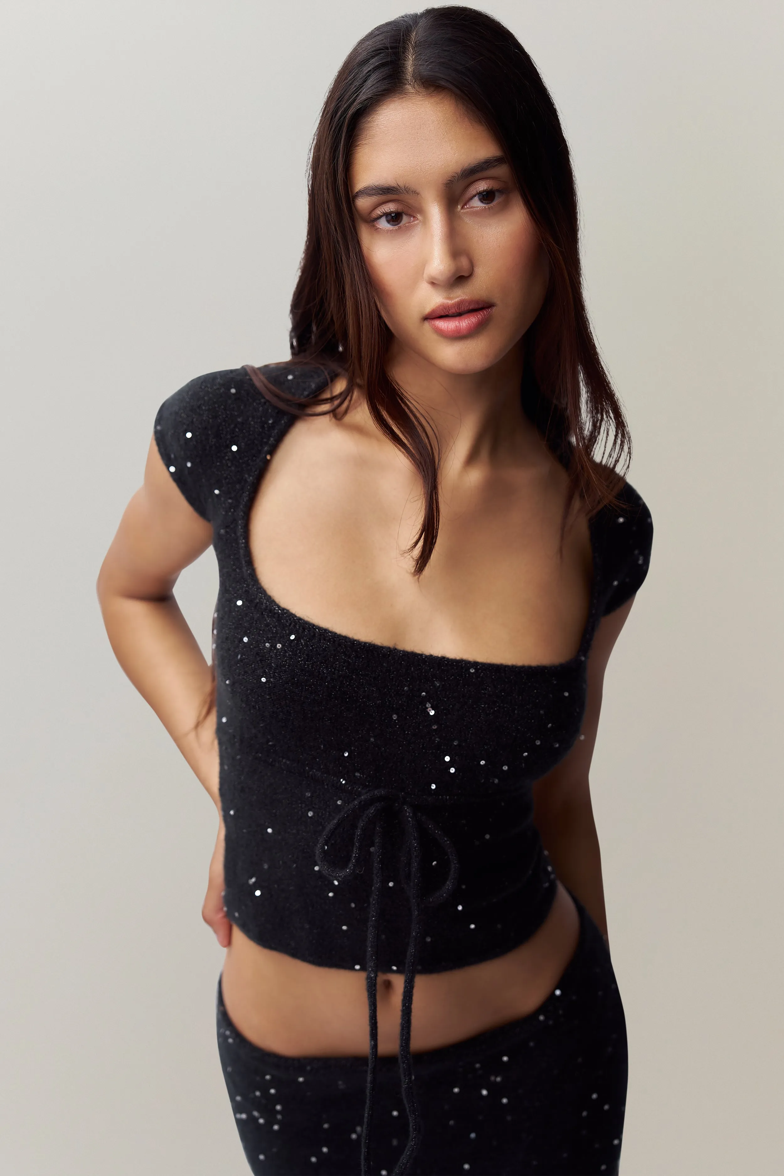 Miki Sequin Knit Top