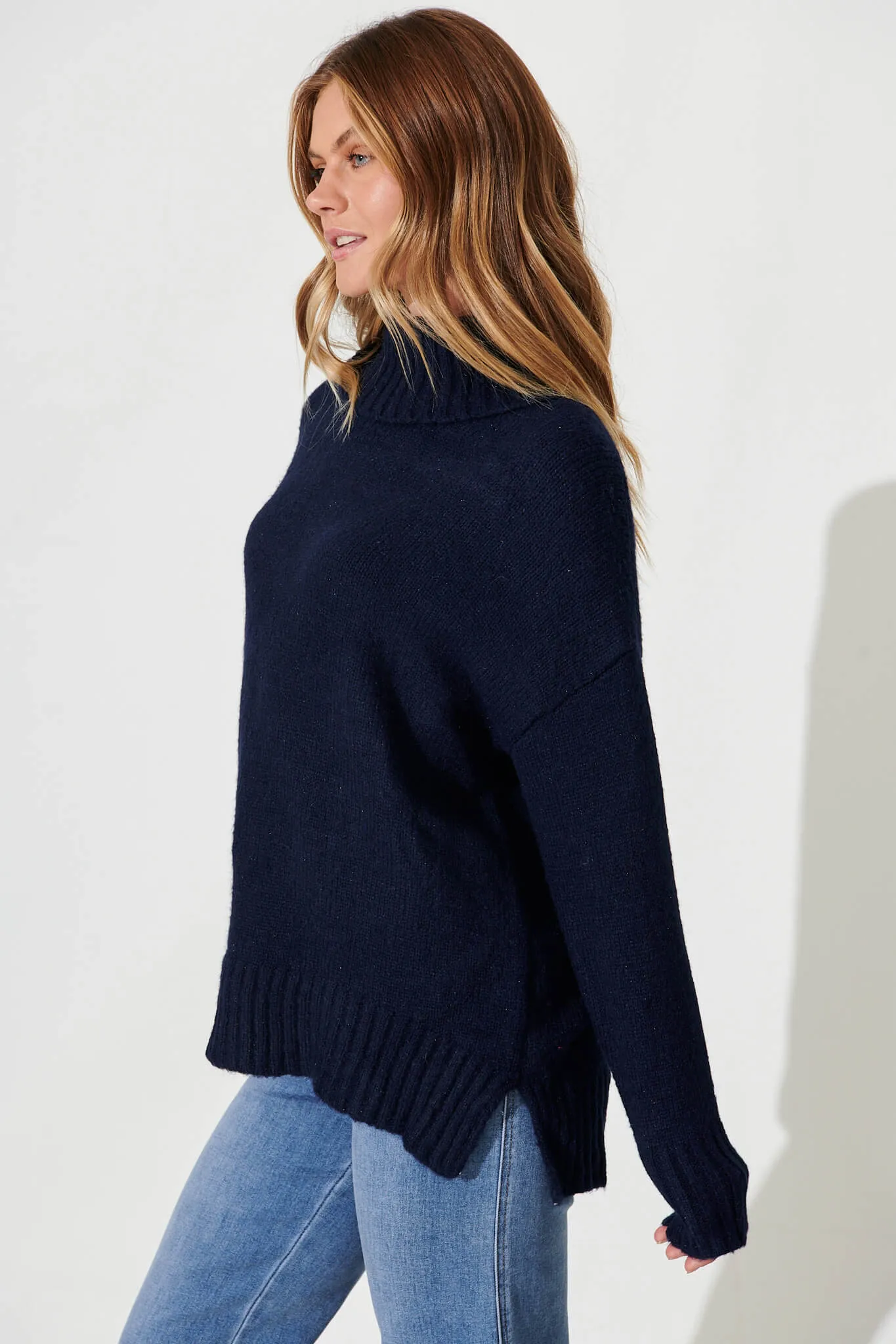 Minogue Knit In Navy Wool Blend