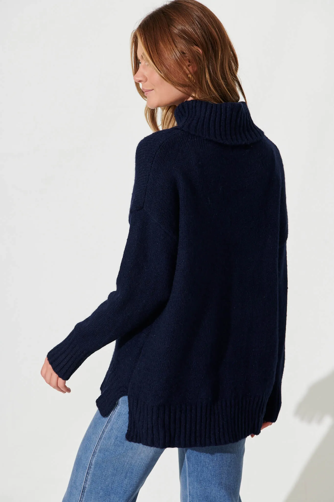 Minogue Knit In Navy Wool Blend