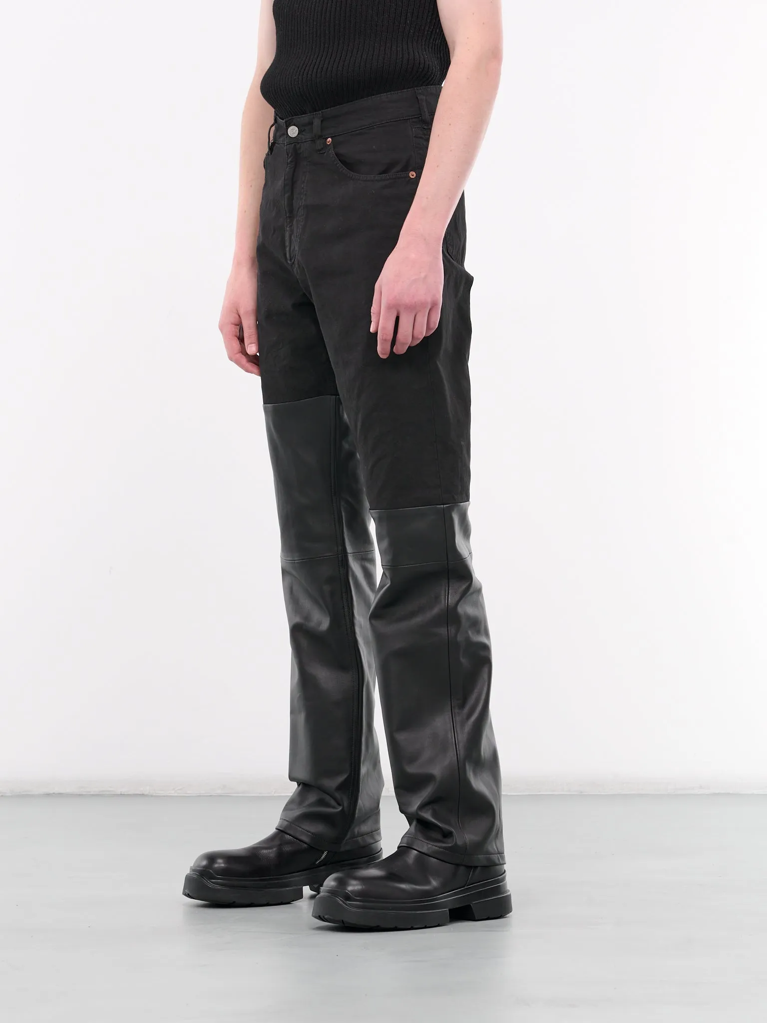 Mixed-Material Trousers (SH0LA0005-S78548-BLACK)