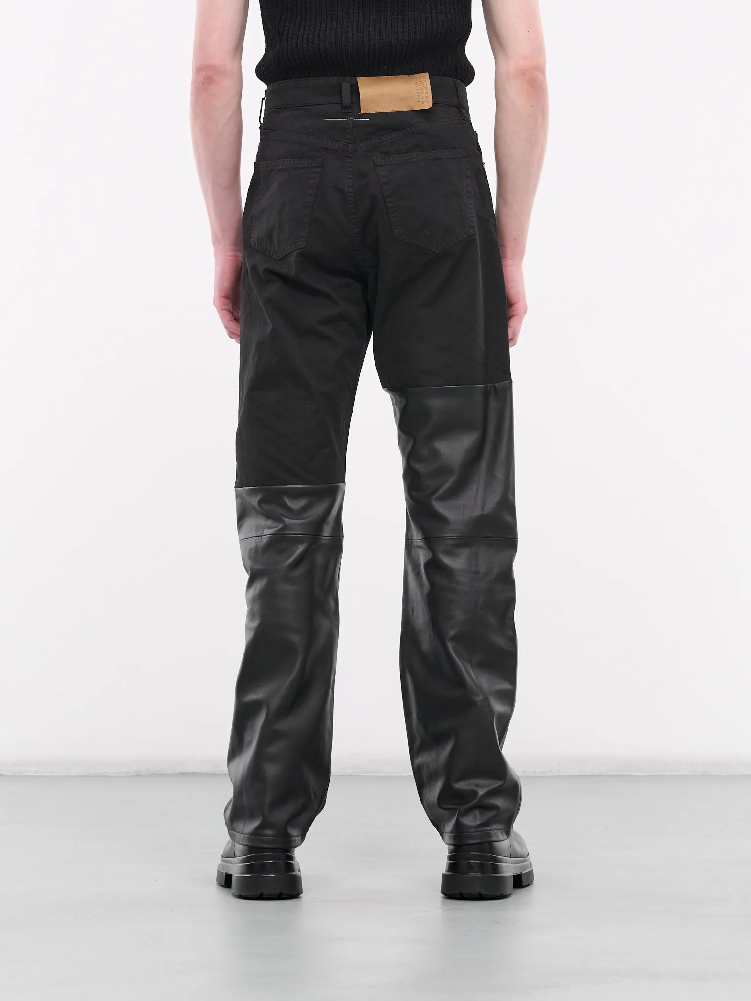 Mixed-Material Trousers (SH0LA0005-S78548-BLACK)