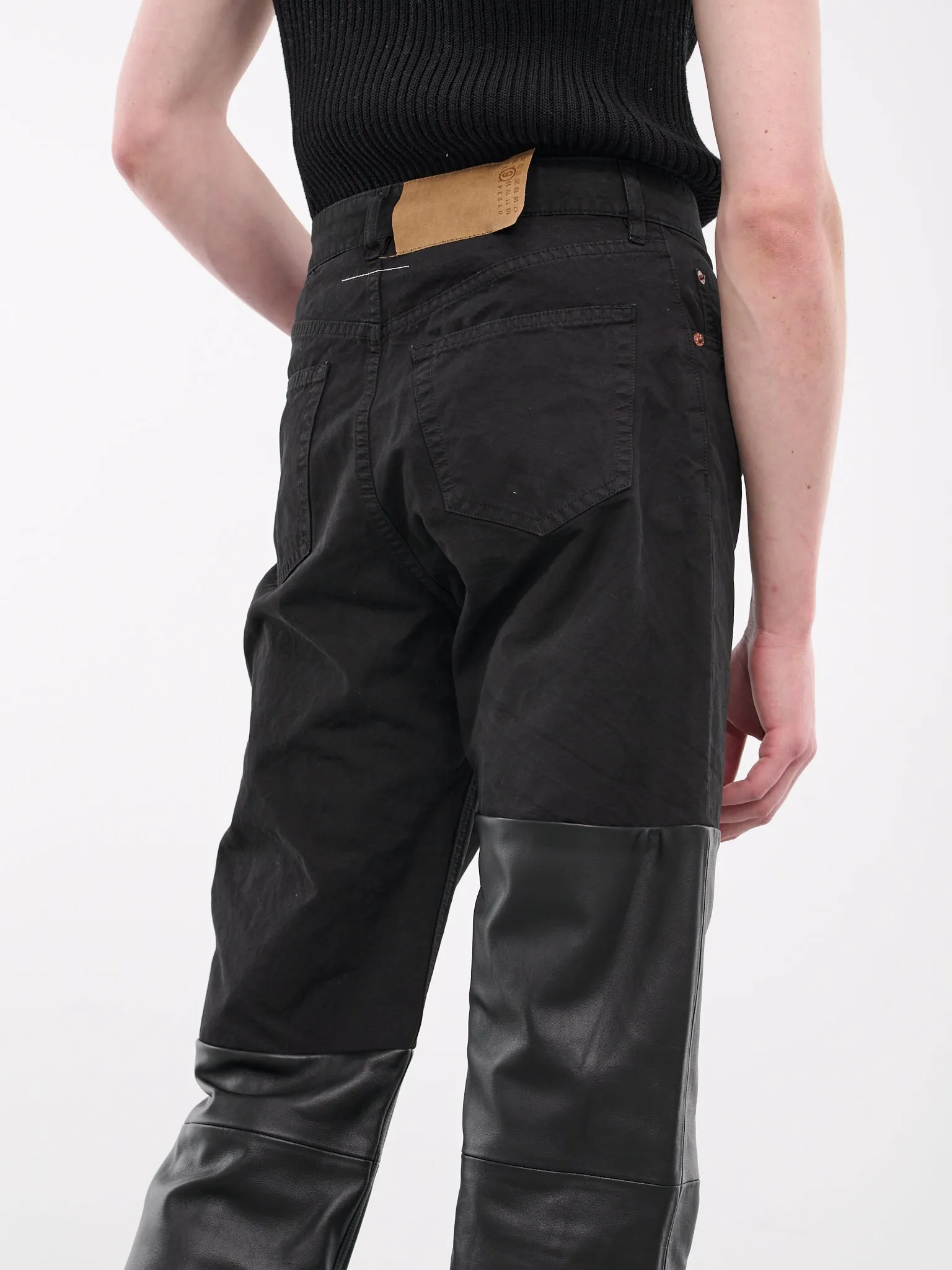 Mixed-Material Trousers (SH0LA0005-S78548-BLACK)