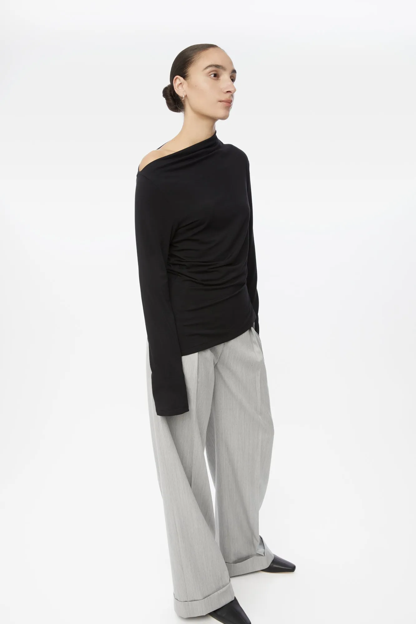 Modal Asymmetric Knit Top