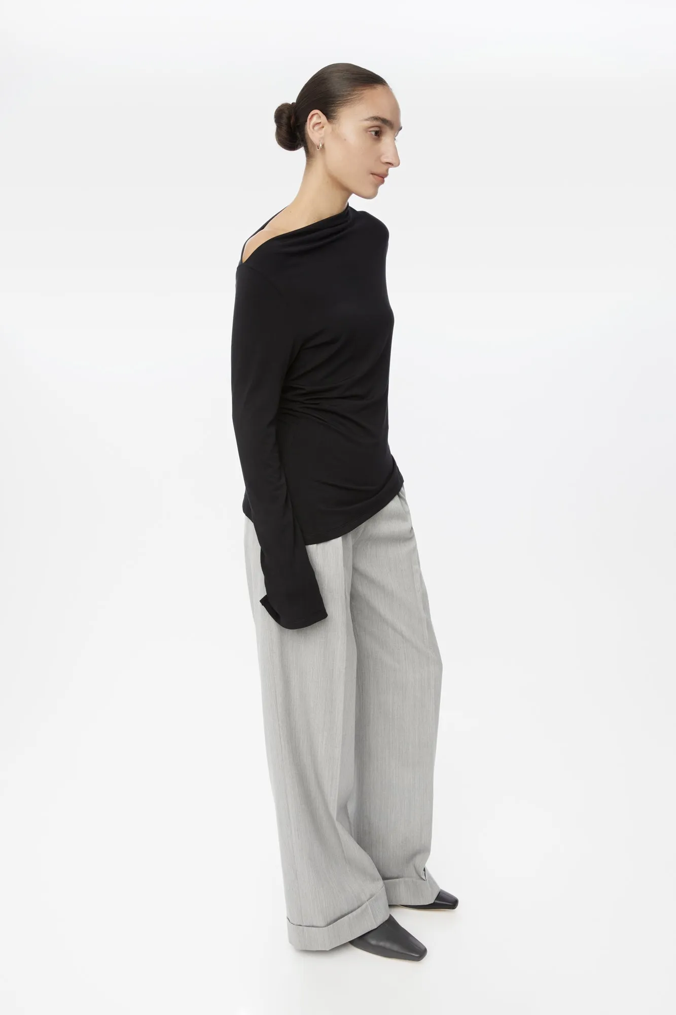 Modal Asymmetric Knit Top