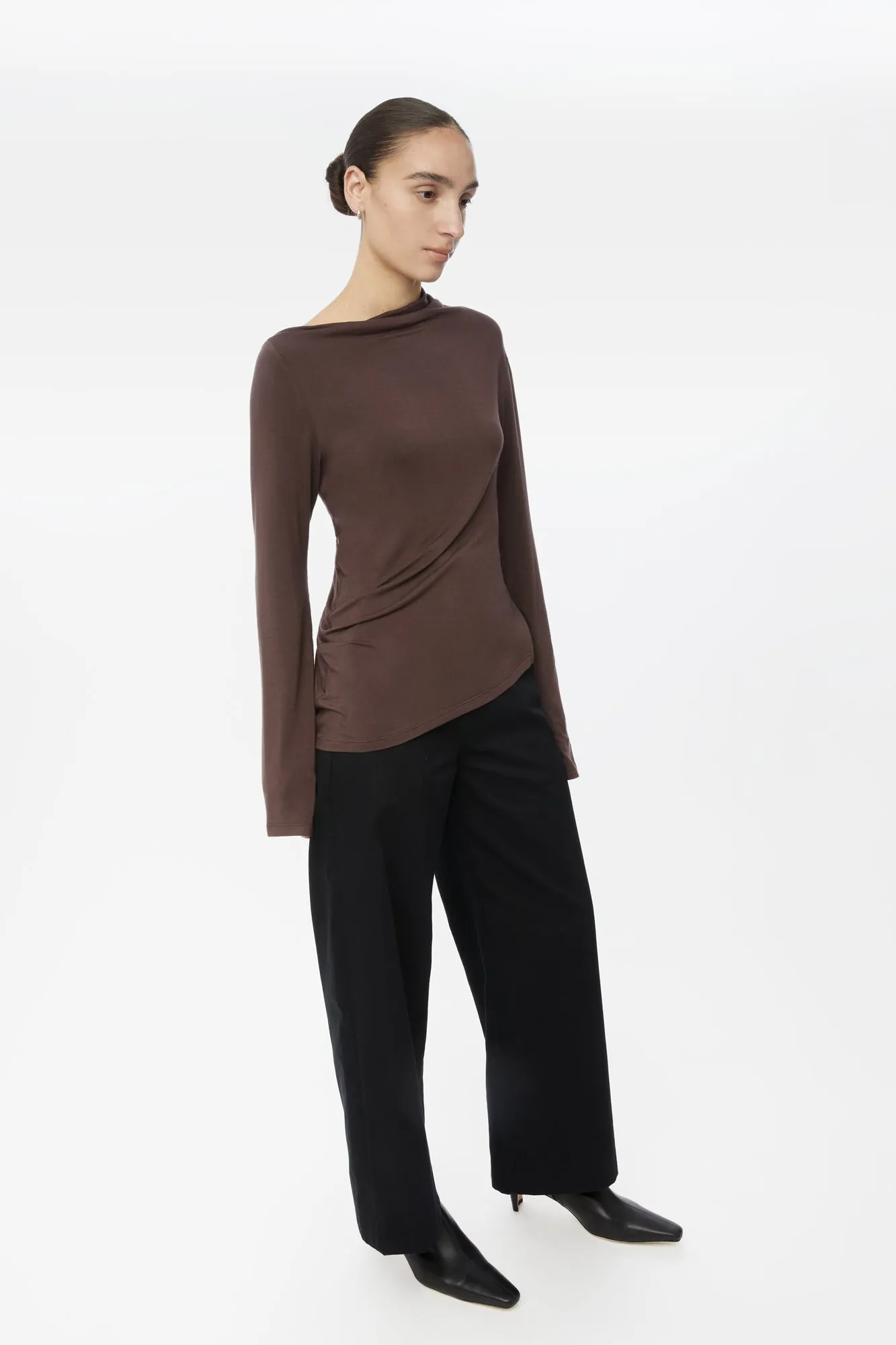 Modal Asymmetric Knit Top