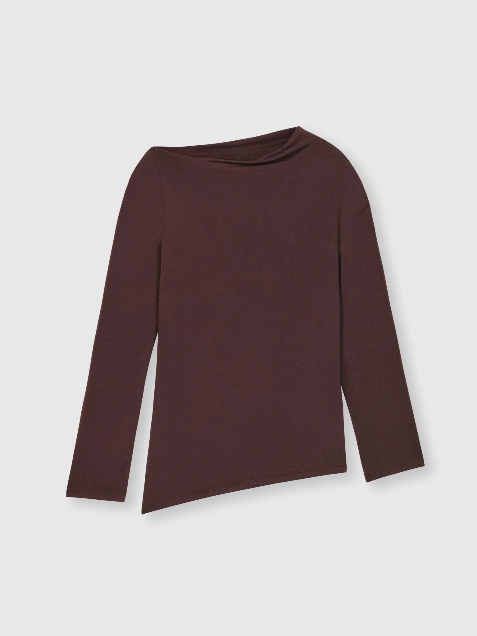 Modal Asymmetric Knit Top