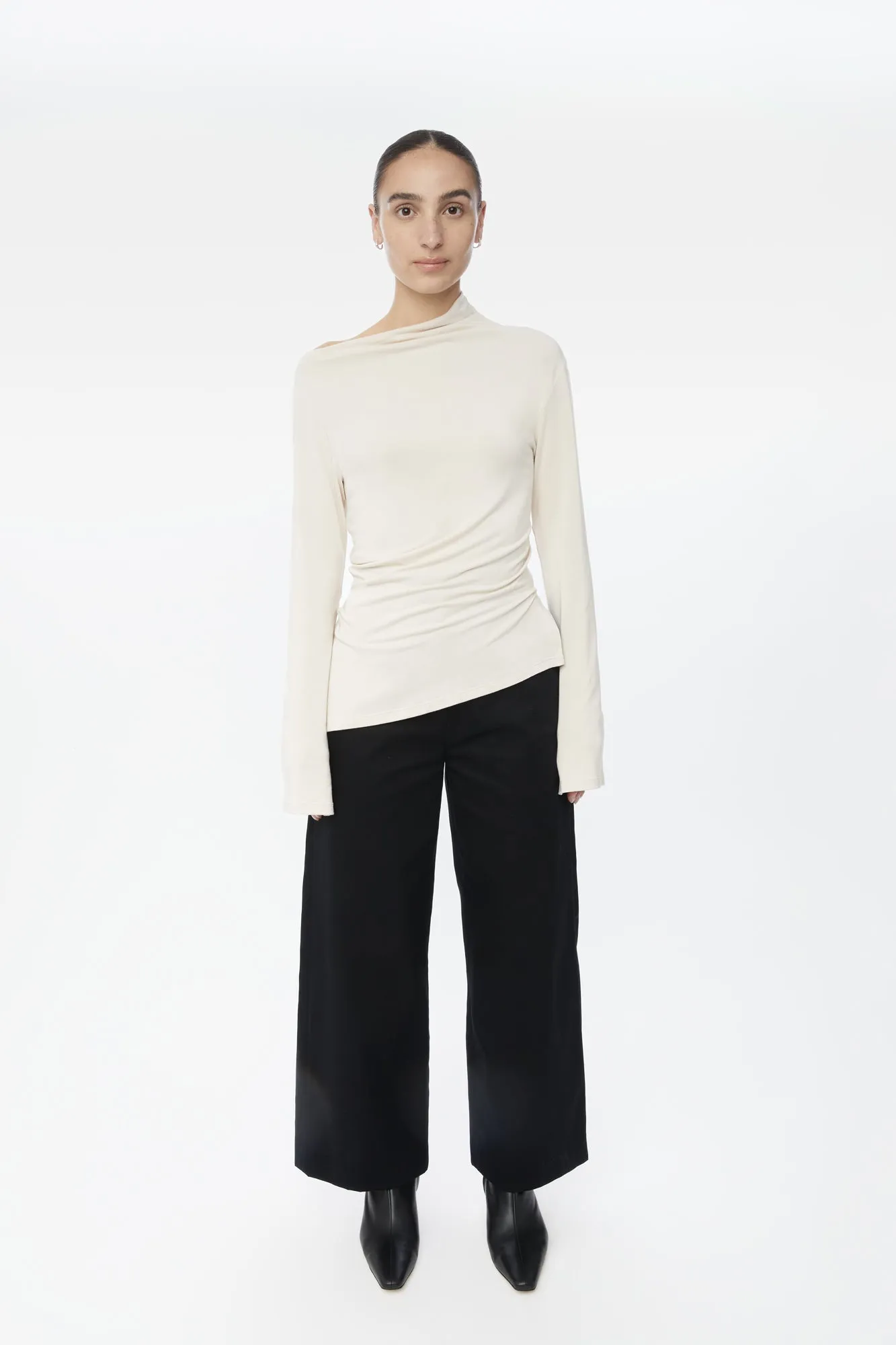 Modal Asymmetric Knit Top