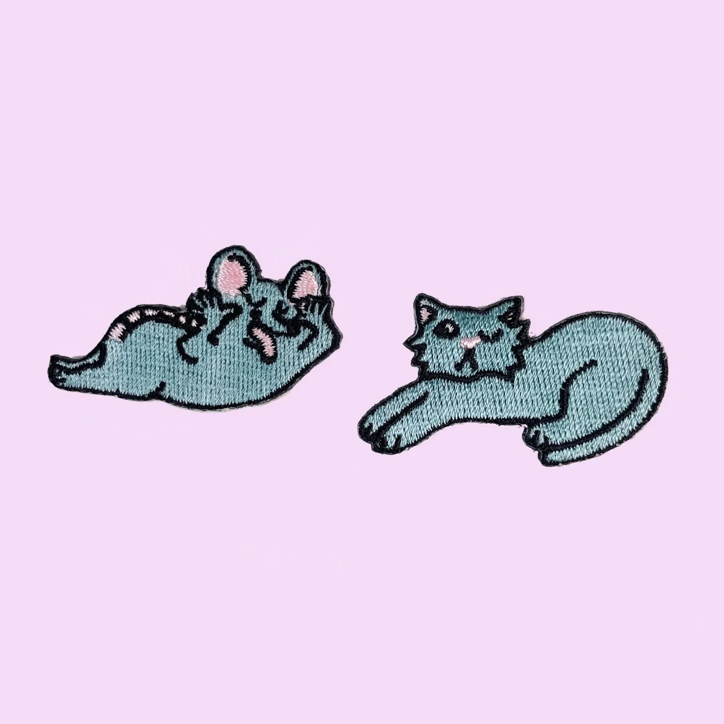 Funny Mouse & Cat Patch Collection