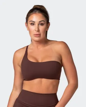 Movement One Shoulder Bralette - Coffee