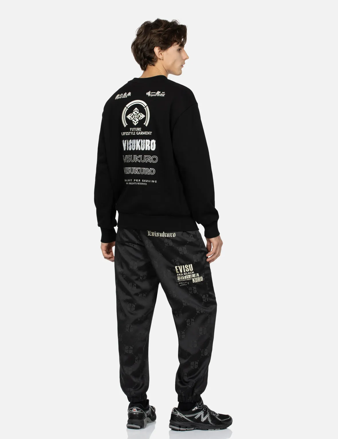 Multiple Graphics Print Relaxed Fit Sweatshirt