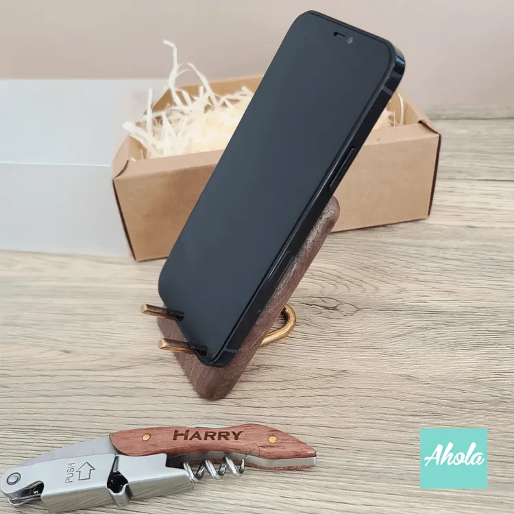 【Munich】Wooden Opener+Phone stand Gift Set 木製開瓶器+手機座禮盒套裝