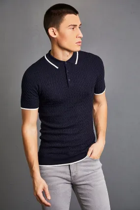 Muscle Cable Knitted Polo