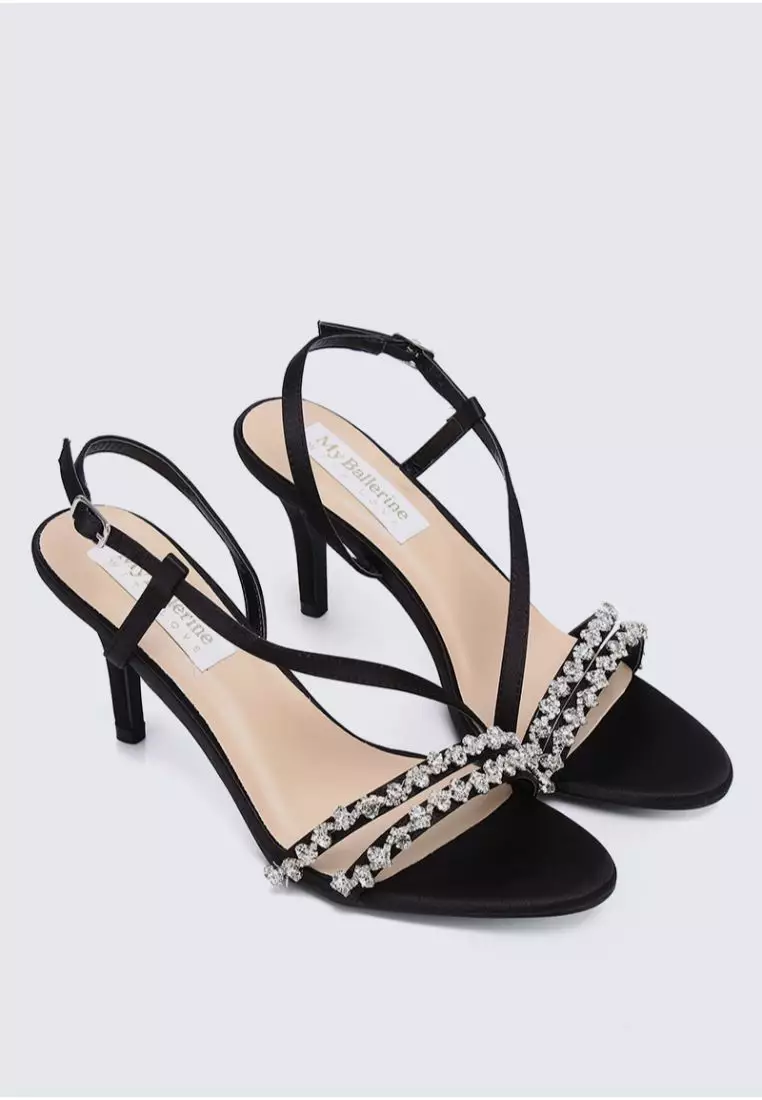 My Ballerine My Ballerine Angeline Comfy Heels In Black