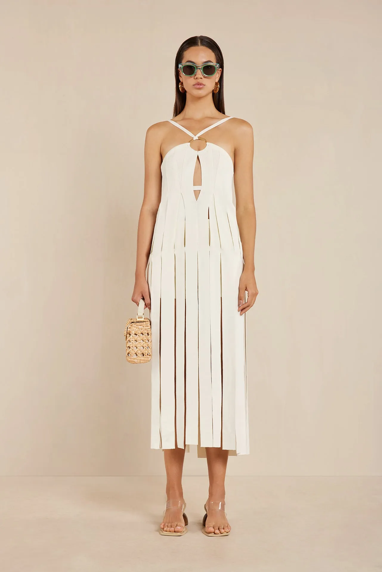 NAIDA KNIT DRESS - OFF WHITE