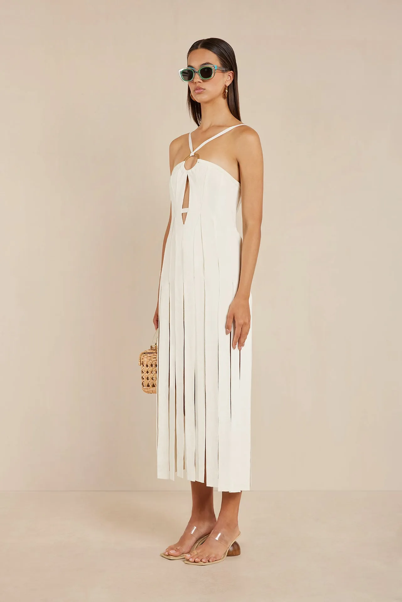 NAIDA KNIT DRESS - OFF WHITE