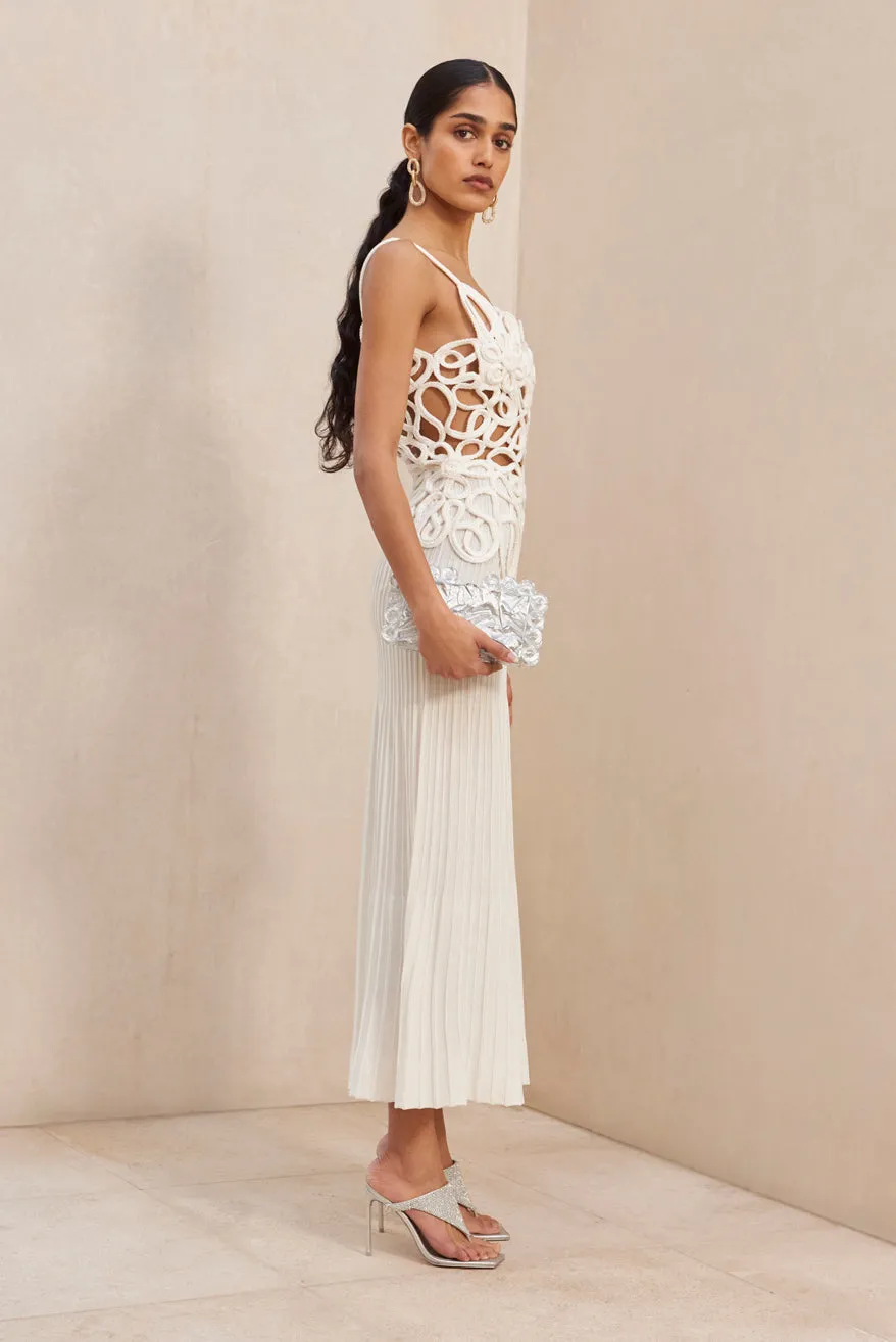 NALDA KNIT DRESS - OFF WHITE