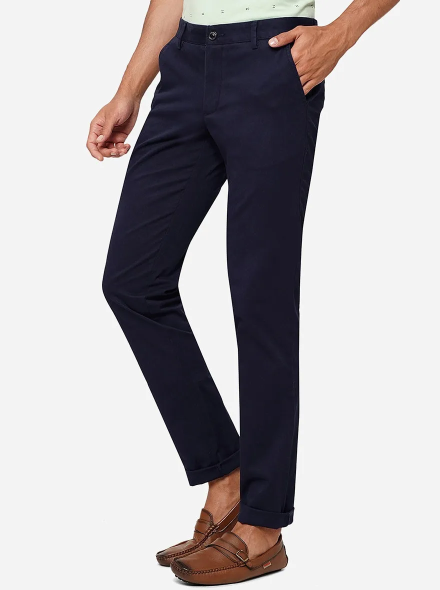 Navy Blue Casual Trousers