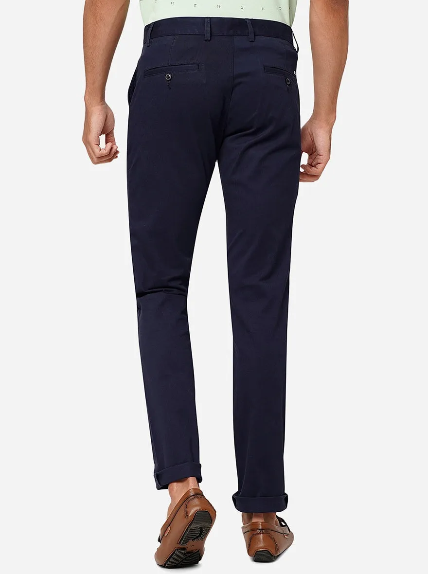 Navy Blue Casual Trousers