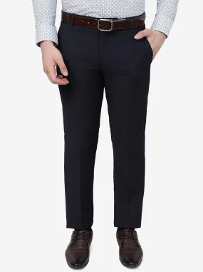 Navy Blue Slim Fit Trousers