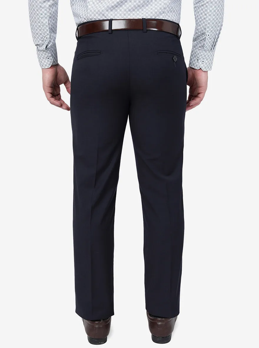 Navy Blue Slim Fit Trousers