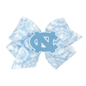 North Carolina Tar Heels Spiral Hair Bow with Barrett Back