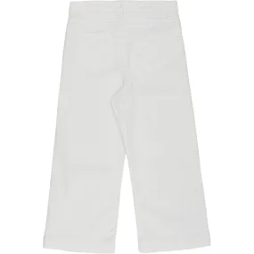 NRBY White Cropped Trousers