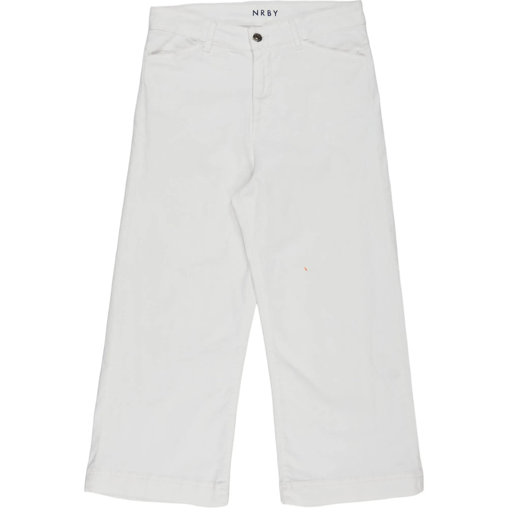 NRBY White Cropped Trousers