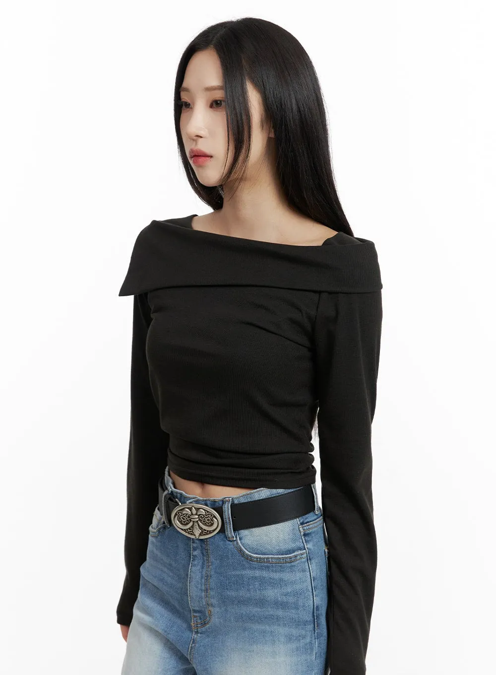 CF415 Women's Off-Shoulder Long Sleeve Blouse