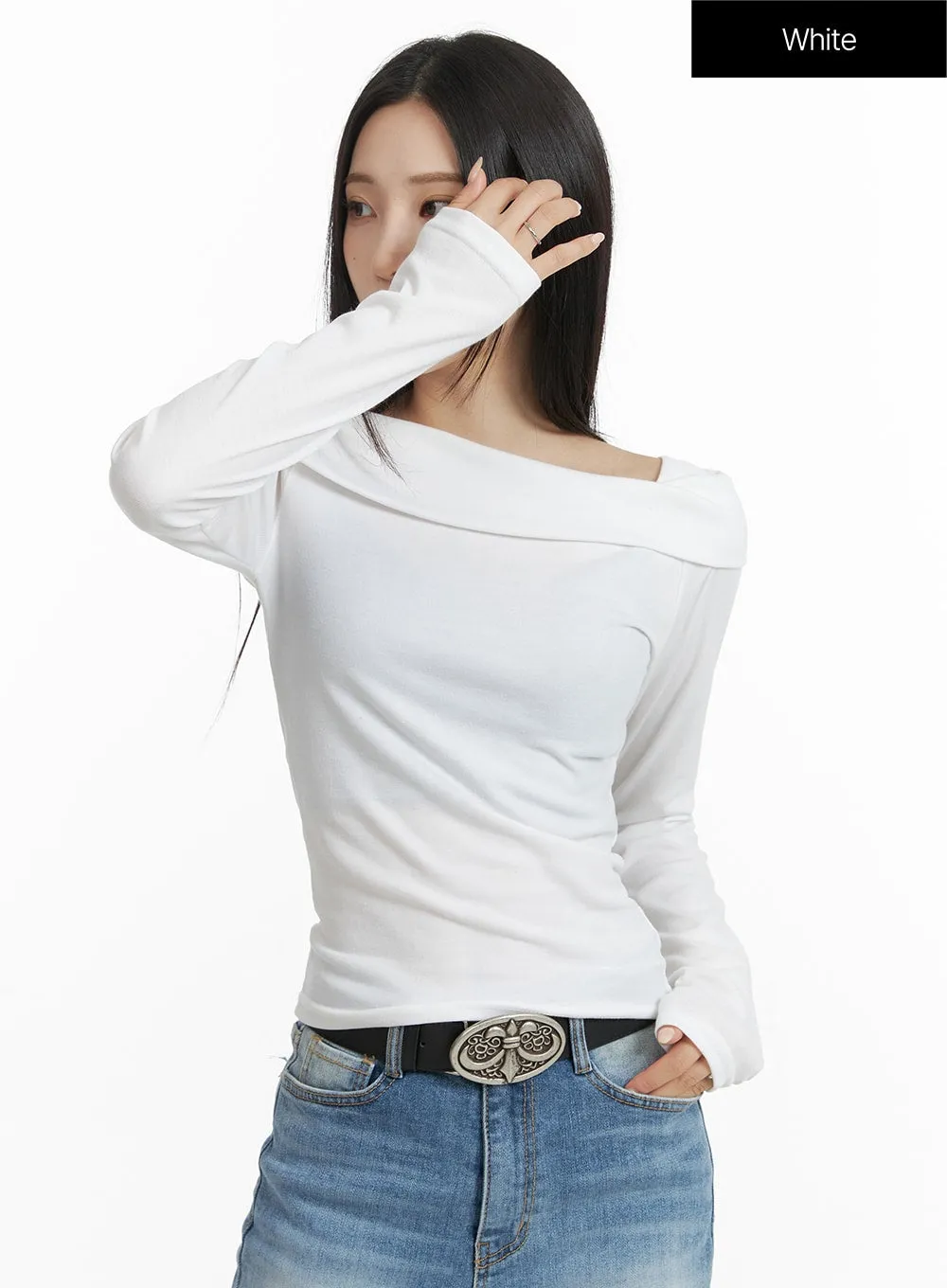 CF415 Women's Off-Shoulder Long Sleeve Blouse