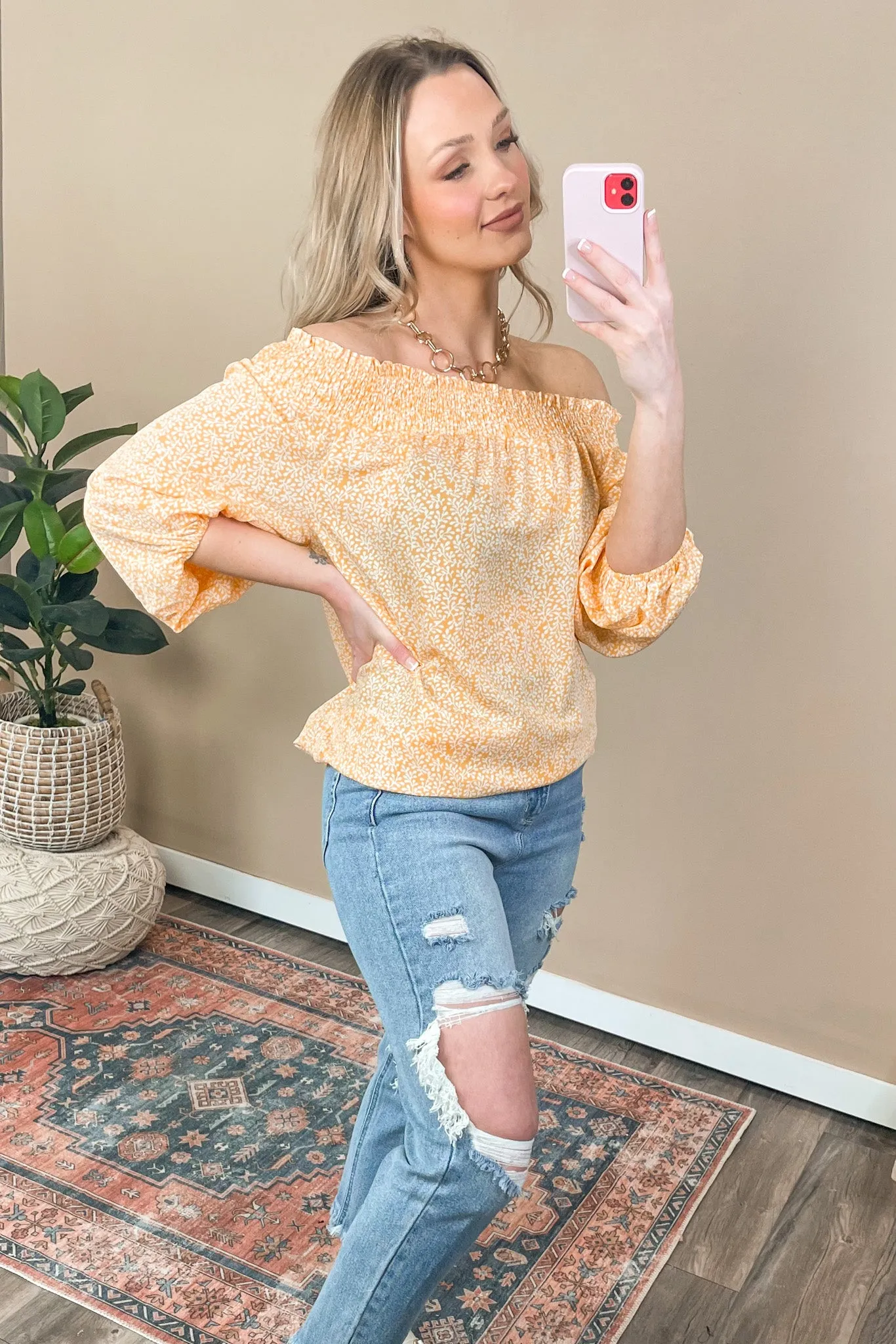 Off The Shoulder Top Sunshine Days