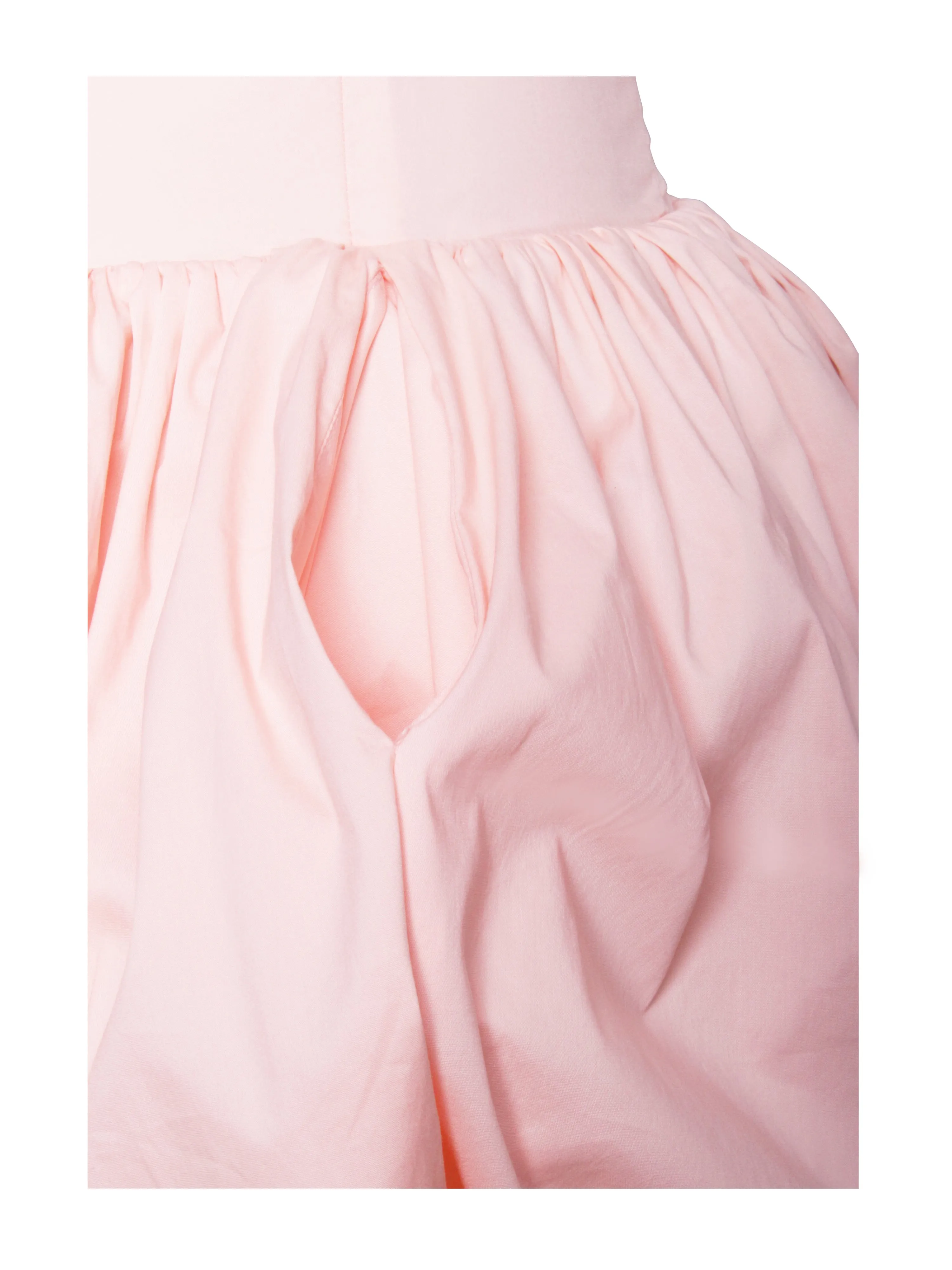 Oletta Pink Corset Strapless Bubble Hem Mini Dress