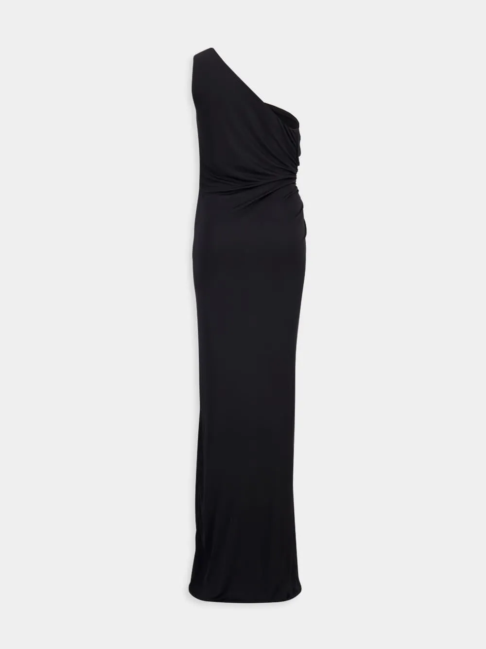 One-Shoulder Ruched Maxi Dress