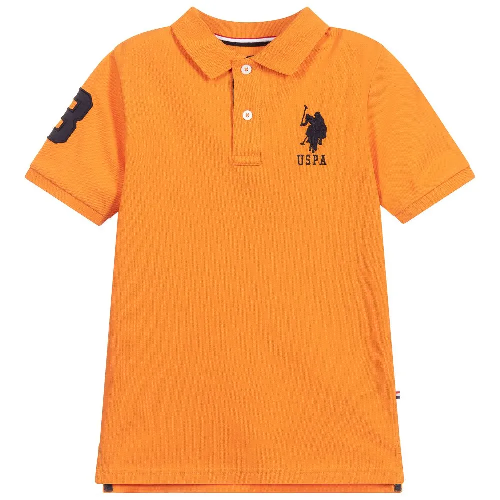 Orange Logo Polo Shirt