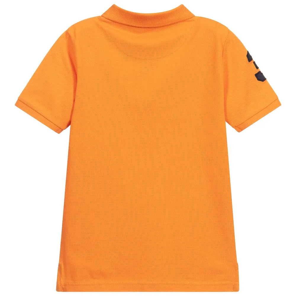 Orange Logo Polo Shirt