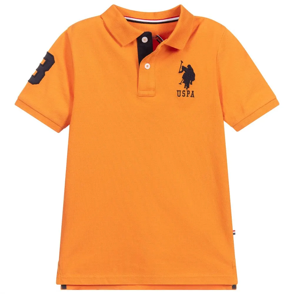 Orange Logo Polo Shirt