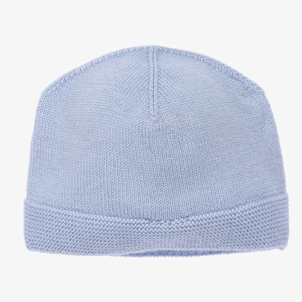 Pale Blue Wool Baby Hat